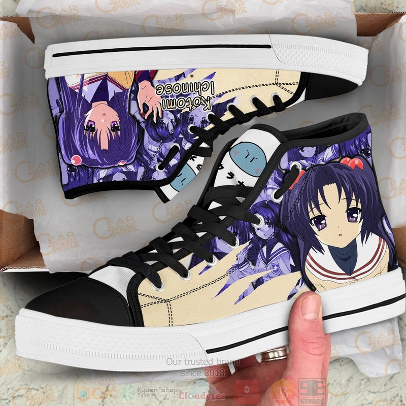 Kotomi Ichinose Clannad Anime Canvas High Top Shoes 1