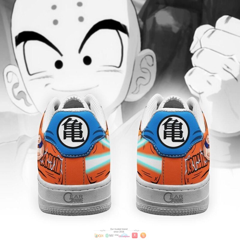 Krillin Anime Dragon Ball Nike Air Force Sneaker Shoes 3 Krillin Anime Dragon Ball Nike Air Force Shoes 1 2