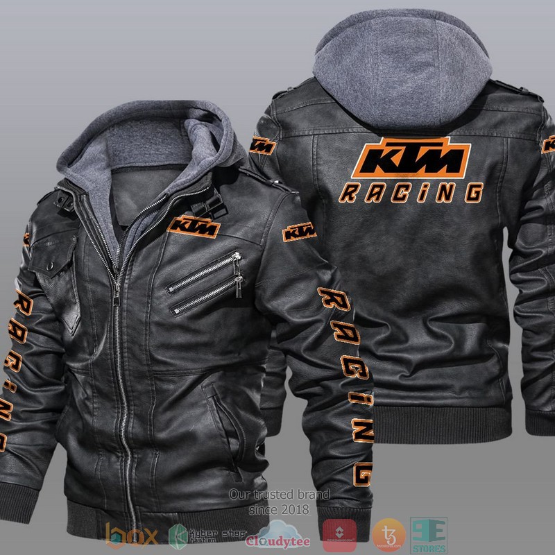 Ktm Racing Car brand Leather Jacket