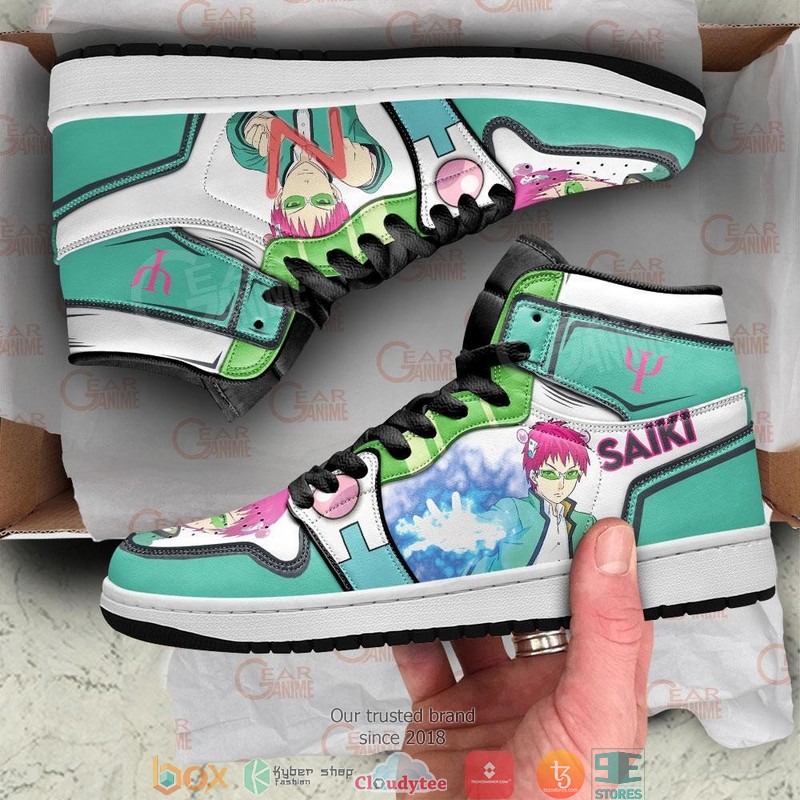 Kusuo Saiki Anime Saiki K Air Jordan High top shoes 1 2