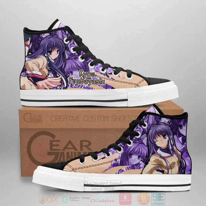 Kyou Fujibayashi Clannad Anime Canvas High Top Shoes