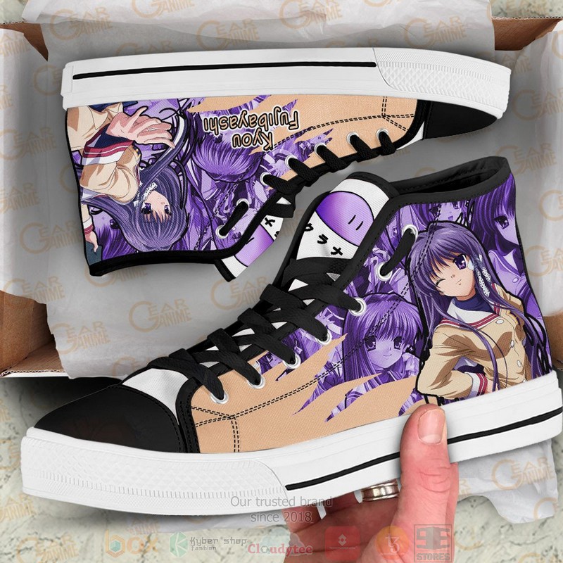 Kyou Fujibayashi Clannad Anime Canvas High Top Shoes 1