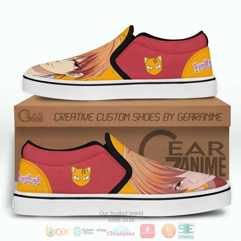 Kyou Souma Anime Fruit Basket Slip-On Sneaker Shoes 3 Kyou Souma Anime Fruit Basket Slip On Shoes 1 2
