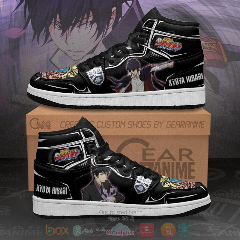 Kyoya Hibari Hitman Reborn Anime Air Jordan high top Sneaker Shoes 7 Kyoya Hibari Hitman Reborn Anime Air Jordan high top shoes