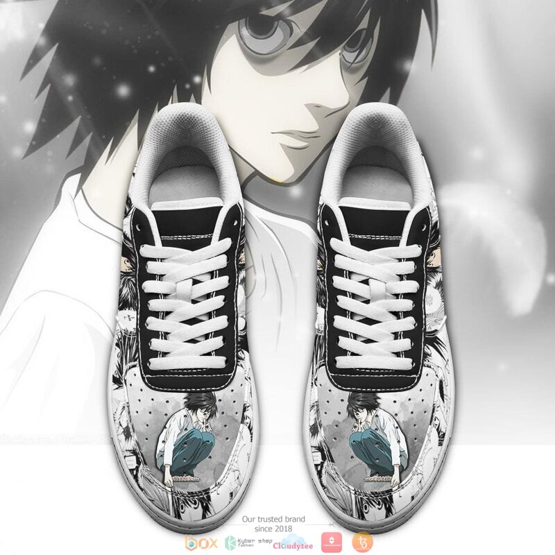 L Lawliet Death Note Anime Nike Air Force Sneaker 2 L Lawliet Death Note Anime Nike Air Force shoes 1