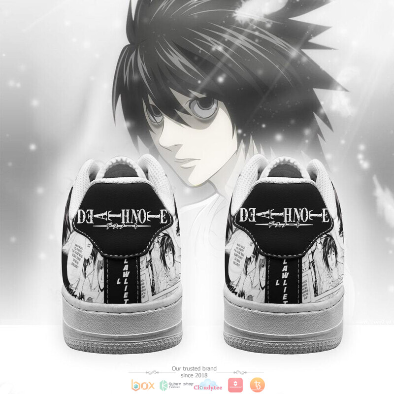L Lawliet Death Note Anime Nike Air Force Sneaker 3 L Lawliet Death Note Anime Nike Air Force shoes 1 2