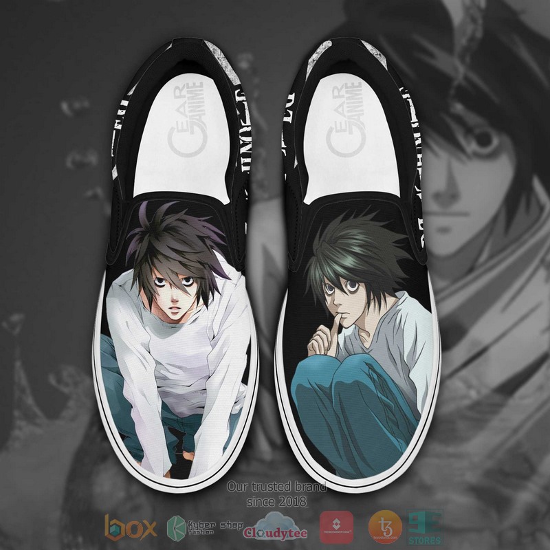 L Lawliet Death Note Anime Slip On Shoes