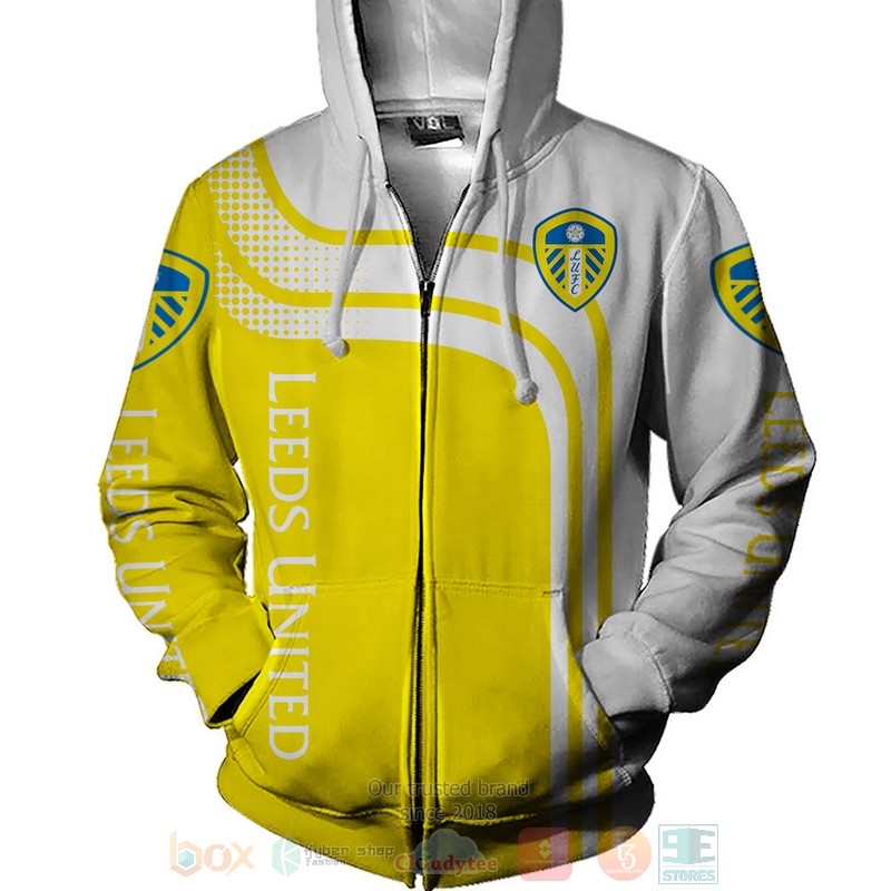 Leeds United yellow white shirt, hoodie 