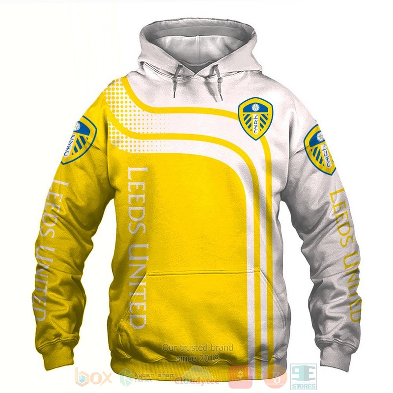 Leeds United yellow white shirt, hoodie 13 Leeds United yellow white 3D shirt hoodie 1 2 3 4 5 6 7 8 9 10 11 12