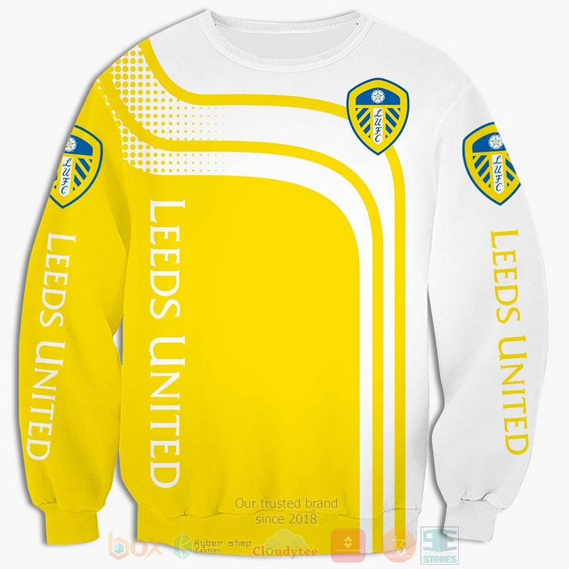 Leeds United yellow white shirt, hoodie 16 Leeds United yellow white 3D shirt hoodie 1 2 3 4 5 6 7 8 9 10 11 12 13 14 15