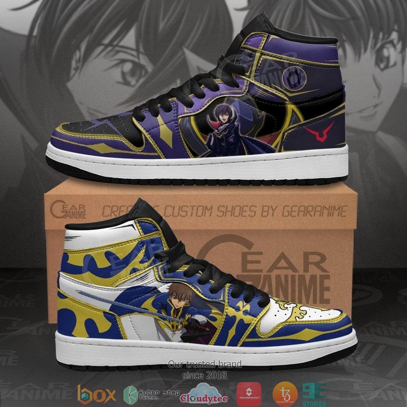 Lelouch and Suzaku Anime Code Geass Air Jordan High top shoes