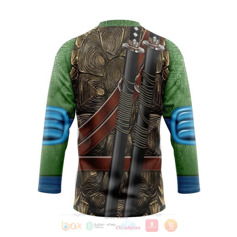 Leonardo TMNT Cosplay Custom Hockey Jersey 2 Leonardo TMNT Cosplay Custom Hockey Jersey 1