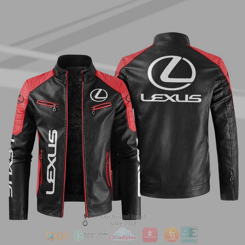 Lexus Company Block Leather Jacket 4 Lexus Block Leather Jacket 1 2 3