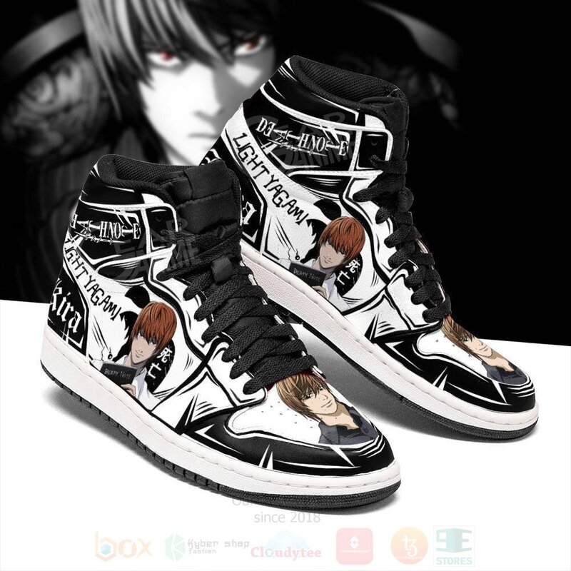 Light Yagami Custom Death Note Anime Air Jordan High Top Shoes 1