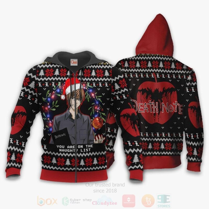 BEST Light Yagami Death Note Anime 3D Hoodie, T-Shirt 2 Light Yagami Death Note Anime 3D Hoodie Shirt 1