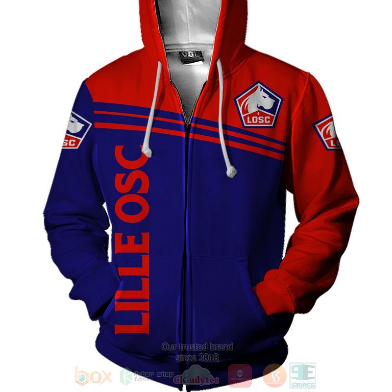 Lille OSC shirt, hoodie 3 Lille OSC 3D shirt hoodie 1 2