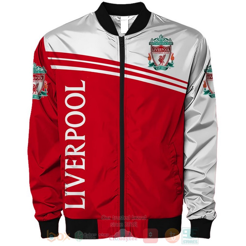 Liverpool FC red white shirt, hoodie 6 Liverpool FC red white 3D shirt hoodie 1 2 3 4 5