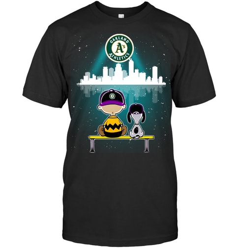 MLB Oakland Athletics Snoopy and Charlie Brown City Night 2d shirt 5 LnGLfjXQ mockup 6