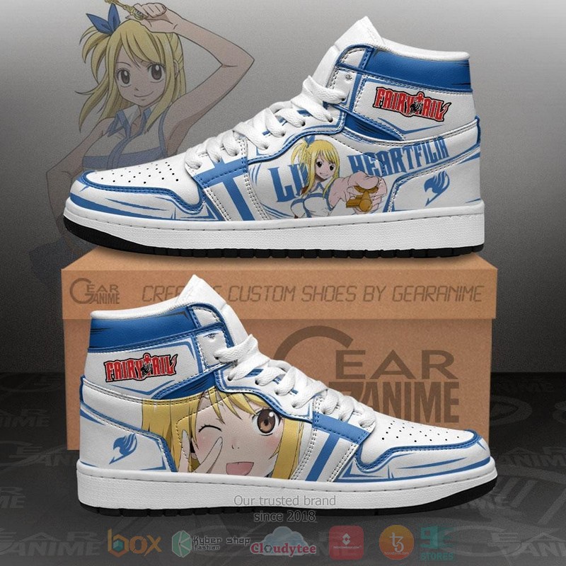 Lucy Heartfilia Anime Fairy Tail Air Jordan high top Sneaker Shoes 9 Lucy Heartfilia Anime Fairy Tail Air Jordan high top shoes