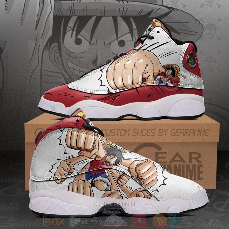 Luffy Gomu Gomu Anime One Piece Air Jordan 13 Sneaker Shoes 8 Luffy Gomu Gomu Anime One Piece Air Jordan 13 Shoes