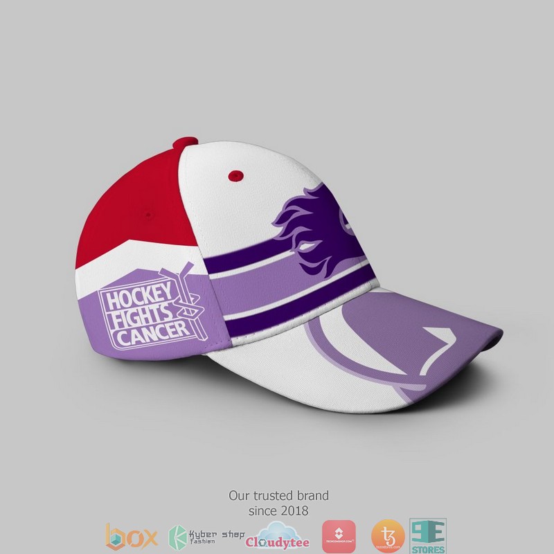 NHL Calgary Flames Fights Cancer Cap 2 NHL Calgary Flames Fights Cancer Cap 1