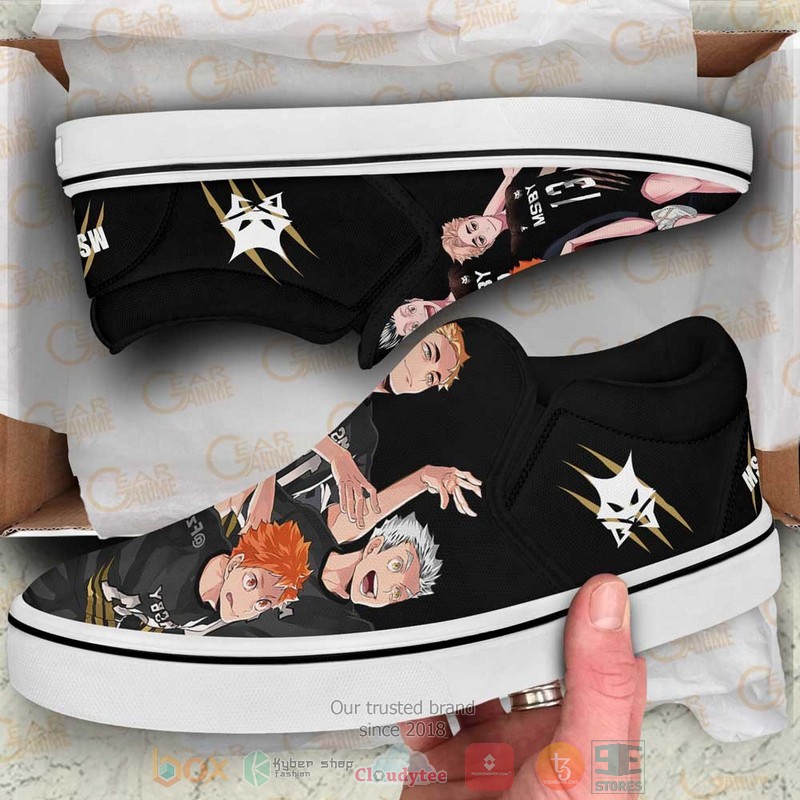 MSBY Black Jackal Anime Haikyuu Slip On Shoes 1
