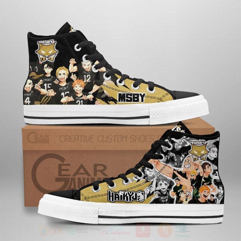 MSBY Black Jackal Custom Manga Anime Haikyuu High Top Shoes