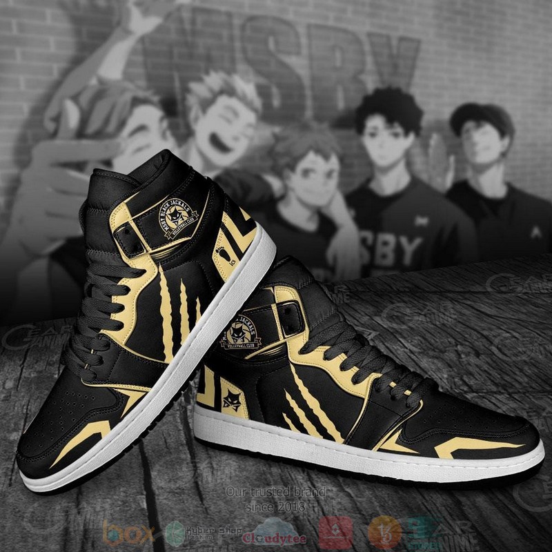 MSBY Black Jackals Haikyuu Anime Air Jordan High Top Shoes 1 2 3 4