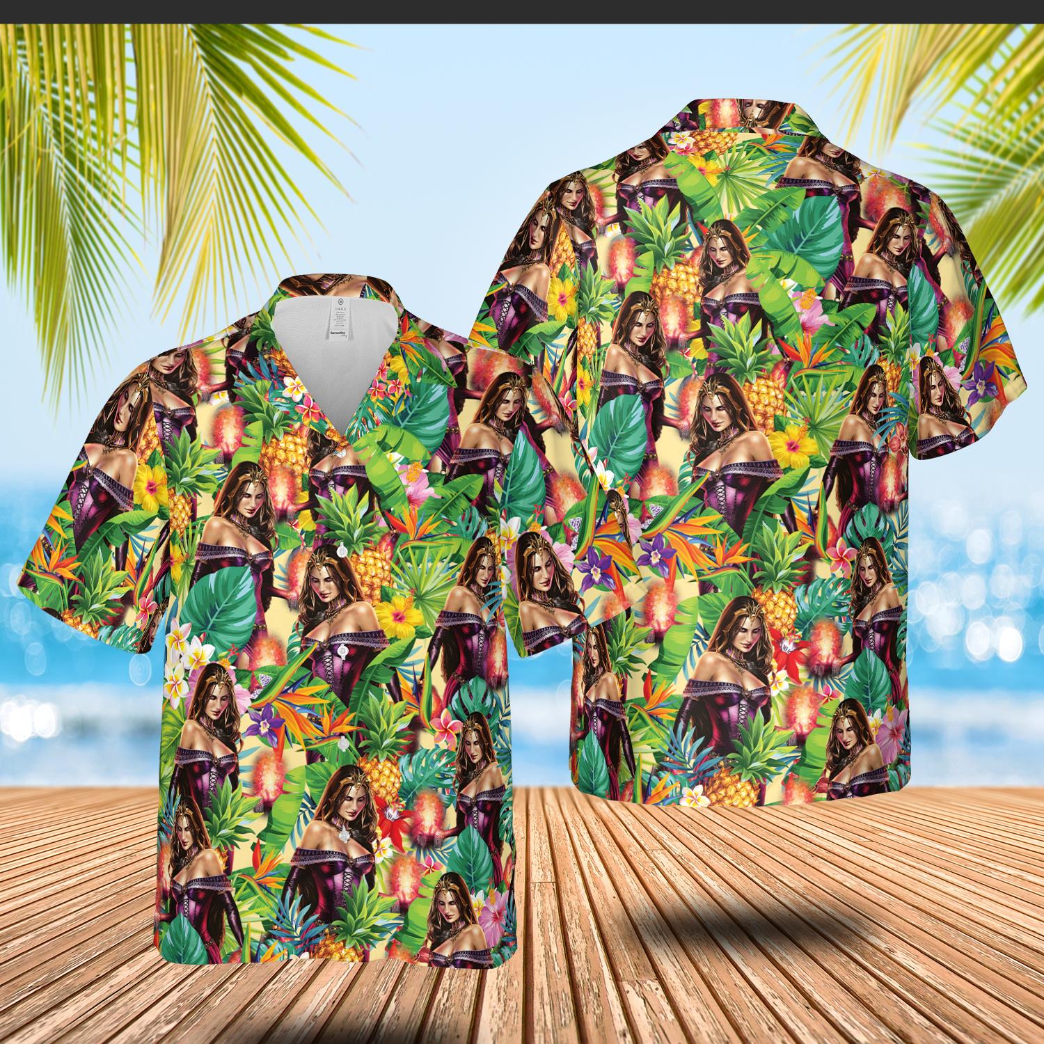 BEST MTG Liliana Of The Veil Pineapple Aloha Shirt 3 MTG Liliana Of The Veil Pineapple Hawaiian Shirt