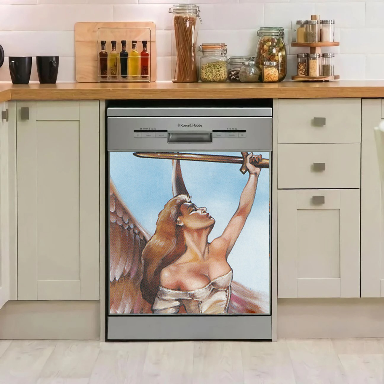 MTG Serra Angel Blue Sky Dishwasher Cover