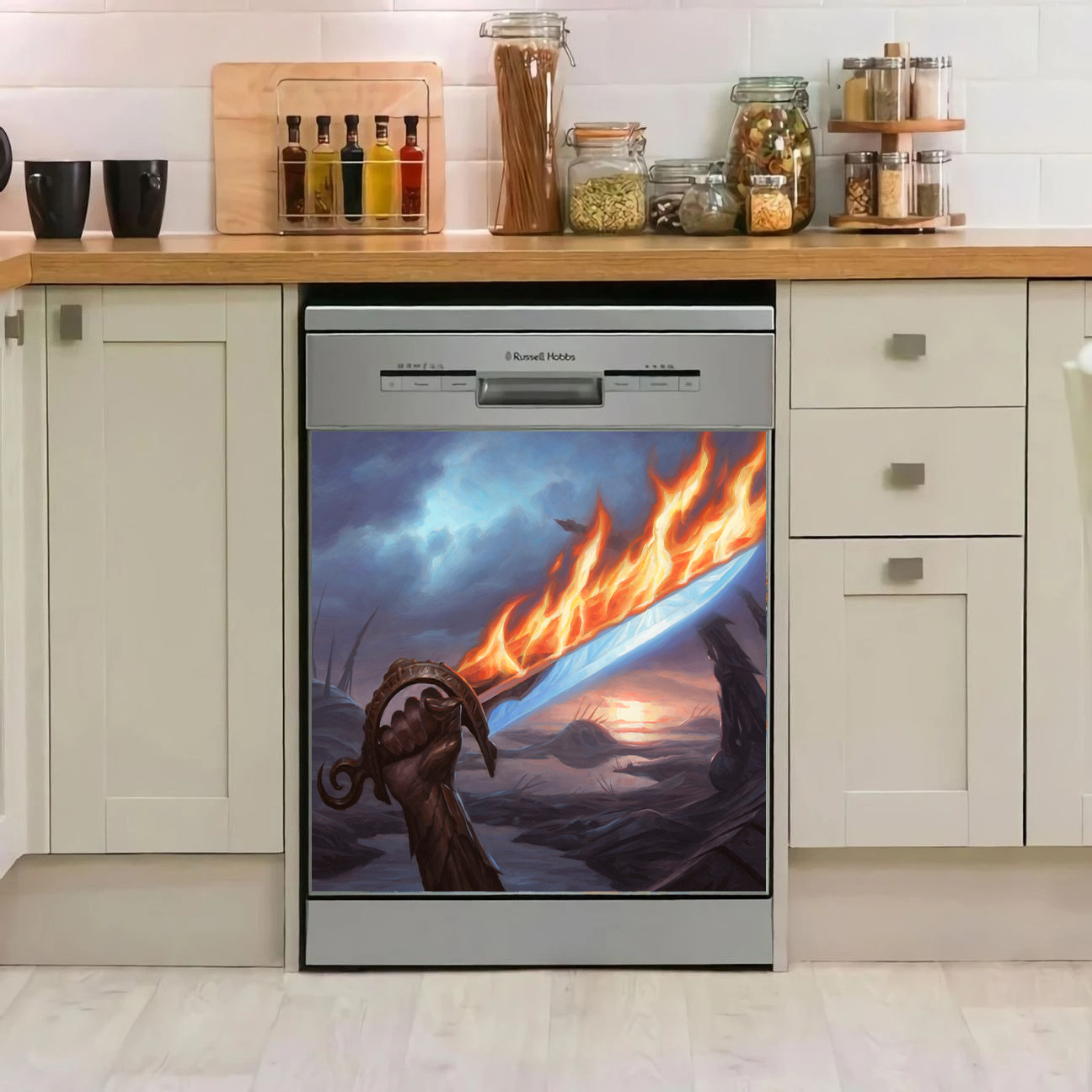MTG Sword of Fire and Ice Dishwasher Cover