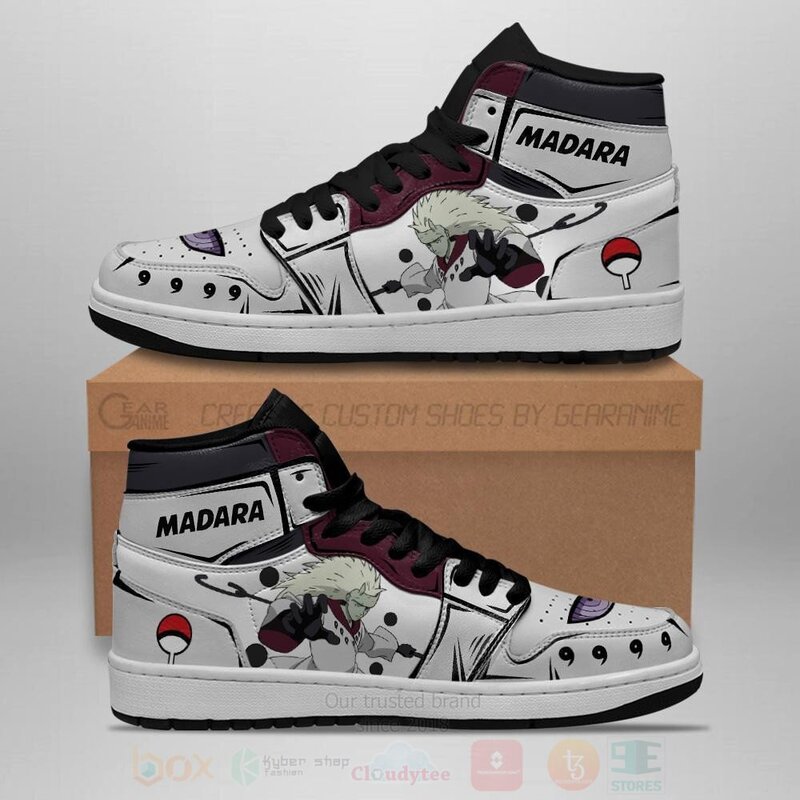 Madara Rikudou Anime Naruto Costume Air Jordan High Top Shoes 1