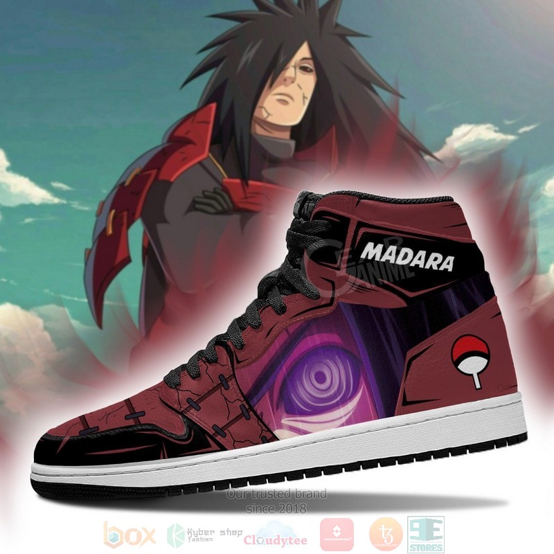 Madara Rinnegan Eye Anime Costume Air Jordan High Top Shoes 1 2