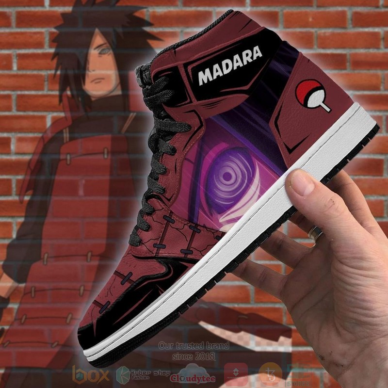 Madara Rinnegan Eye Anime Costume Air Jordan High Top Shoes 1 2 3