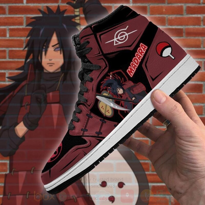 BEST Madara Uchiha Custom Fighting Anime Air Jordan 1 Retro High 4 Madara Uchiha Custom Fighting Anime Air Jordan High Top Shoes 1 2 3