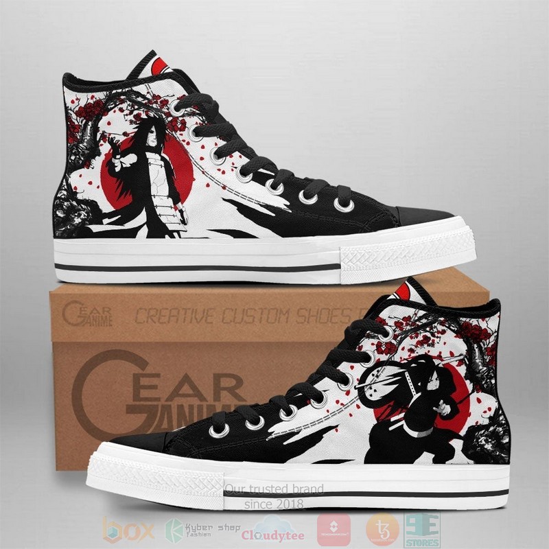 Madara Uchiha Naruto Anime Japan Style Canvas High Top Shoes