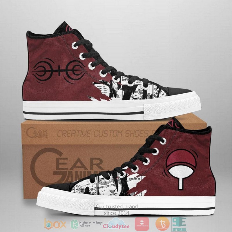 Madara and Hashirama Senju Symbol Naruto High Top Canvas Shoes