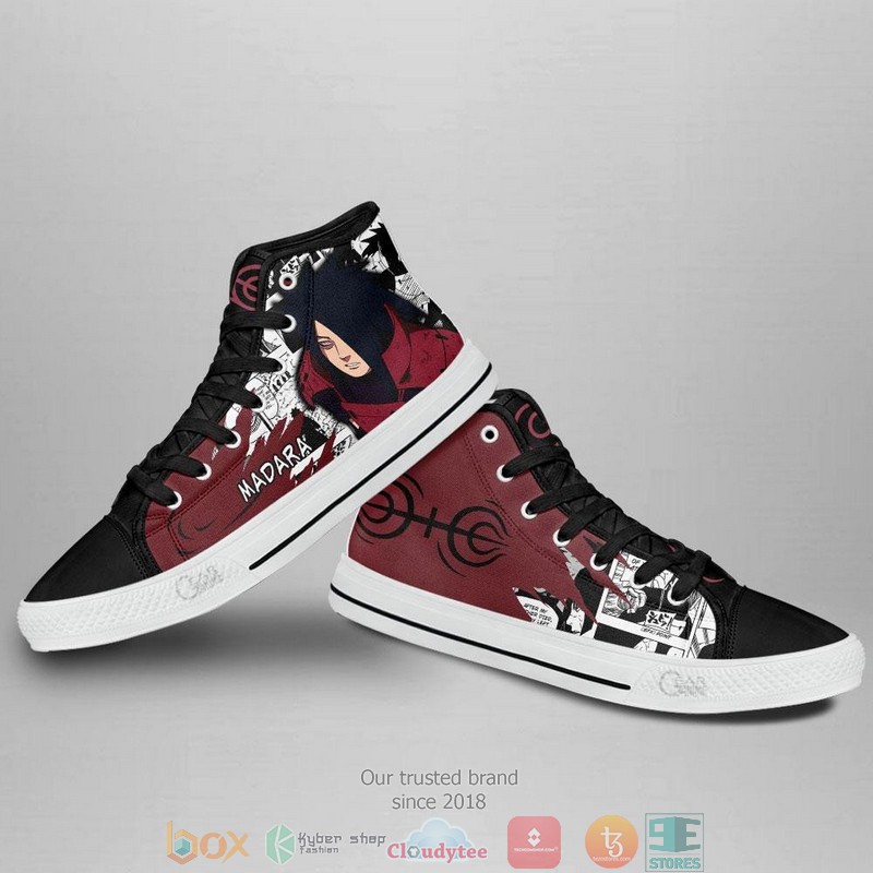 Madara and Hashirama Senju Symbol Naruto High Top Canvas Shoes 1