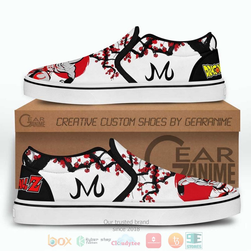 Majin Buu Japan Style Anime Dragon Ball Slip-On Sneaker Shoes 3 Majin Buu Japan Style Anime Dragon Ball Slip On Shoes 1 2
