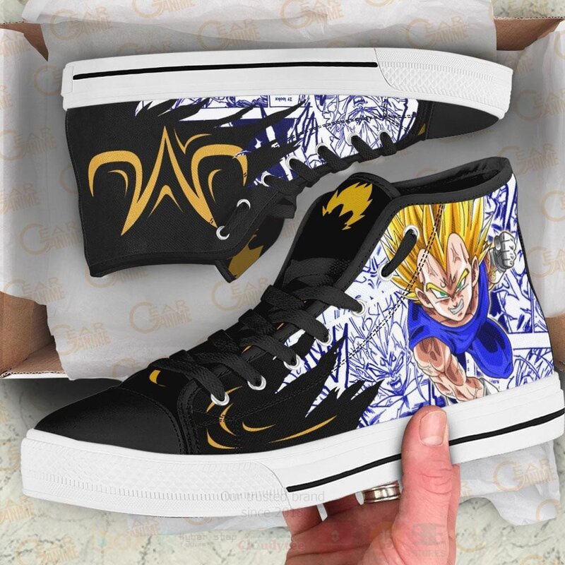 Majin Vegeta Custom Manga Anime Dragon Ball High Top Shoes 1