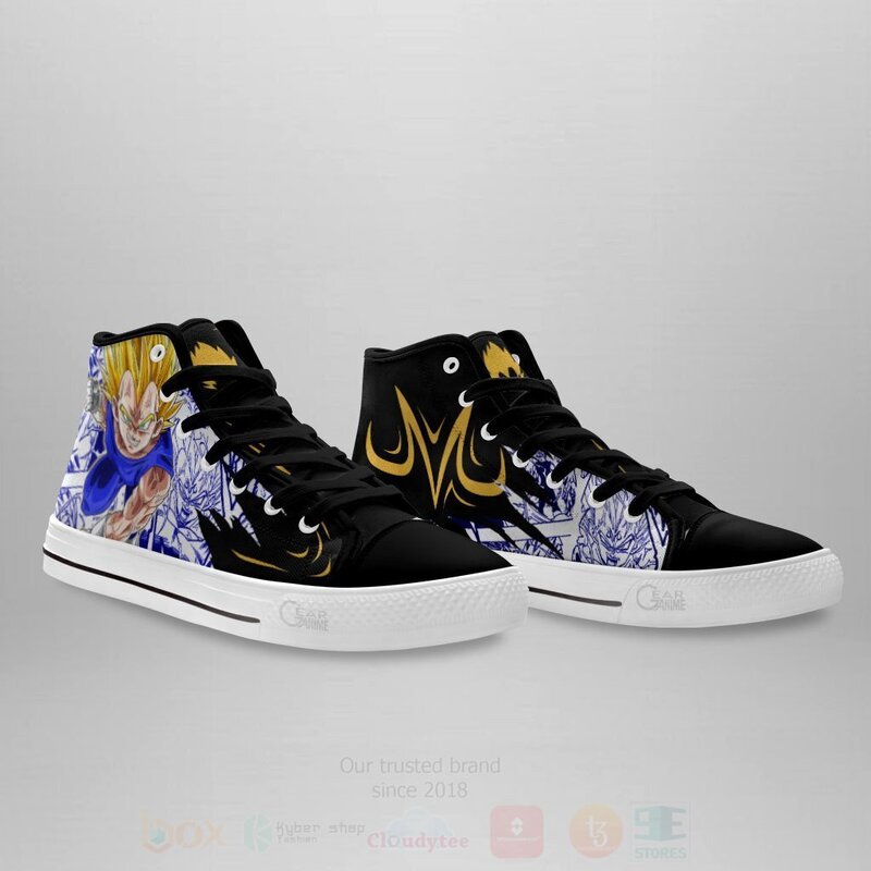 Majin Vegeta Custom Manga Anime Dragon Ball High Top Shoes 1 2 3