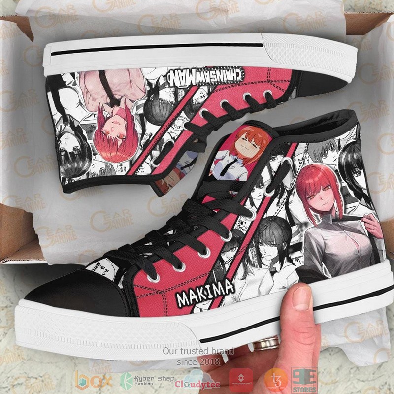 Makima Chainsaw Man High Top Canvas Shoes 1