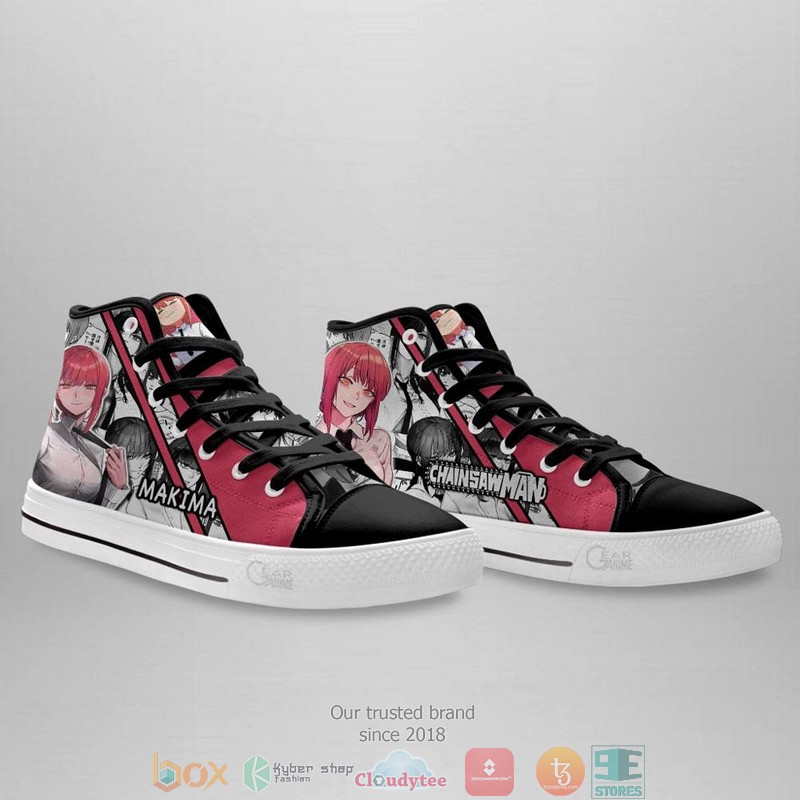 Makima Chainsaw Man High Top Canvas Shoes 4 Makima Chainsaw Man High Top Canvas Shoes 1 2 3