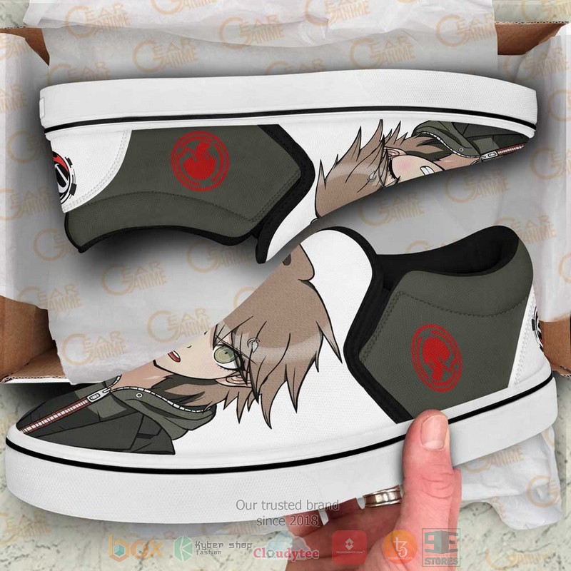Makoto Naegi Anime Danganronpa Slip-On Sneaker Shoes 3 Makoto Naegi Anime Danganronpa Slip On Shoes 1 2