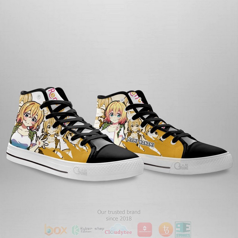 Mami Nanami Rent A Girlfriend Anime Canvas High Top Shoes 1