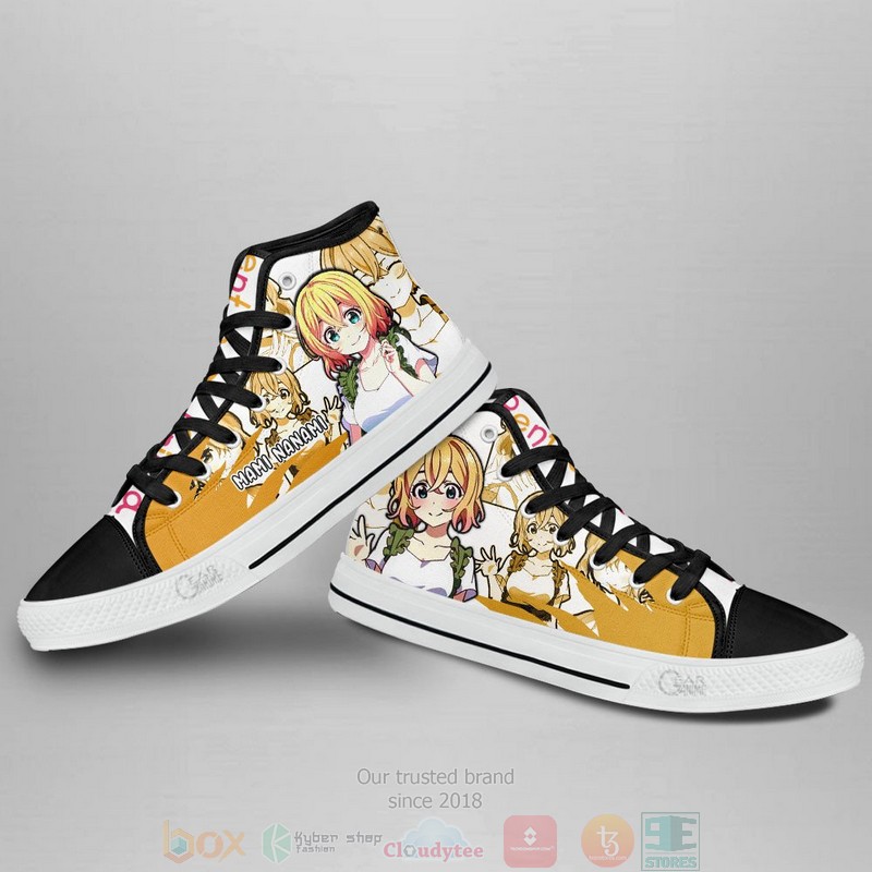Mami Nanami Rent A Girlfriend Anime Canvas High Top Sneaker Shoes 3 Mami Nanami Rent A Girlfriend Anime Canvas High Top Shoes 1 2