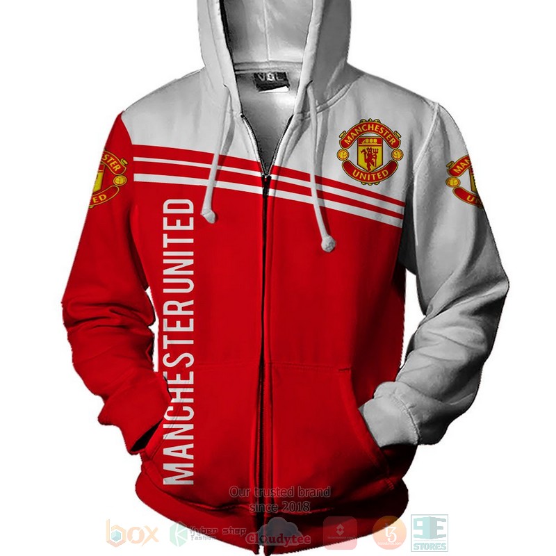Manchester United FC red white shirt, hoodie 15 Manchester United FC red white 3D shirt hoodie 1 2 3 4 5 6 7 8 9 10 11 12 13 14