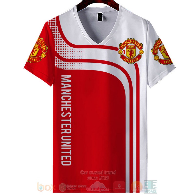 Manchester United white red shirt, hoodie 8 Manchester United white red 3D shirt hoodie 1 2 3 4 5 6 7