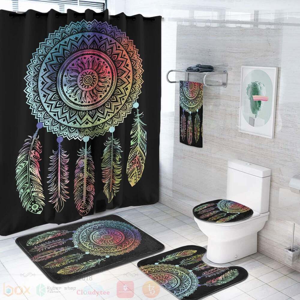 Mandala Dreamcatcher Native American Bathroom Set