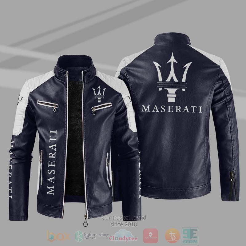 Maserati Company Block Leather Jacket 3 Maserati Block Leather Jacket 1 2